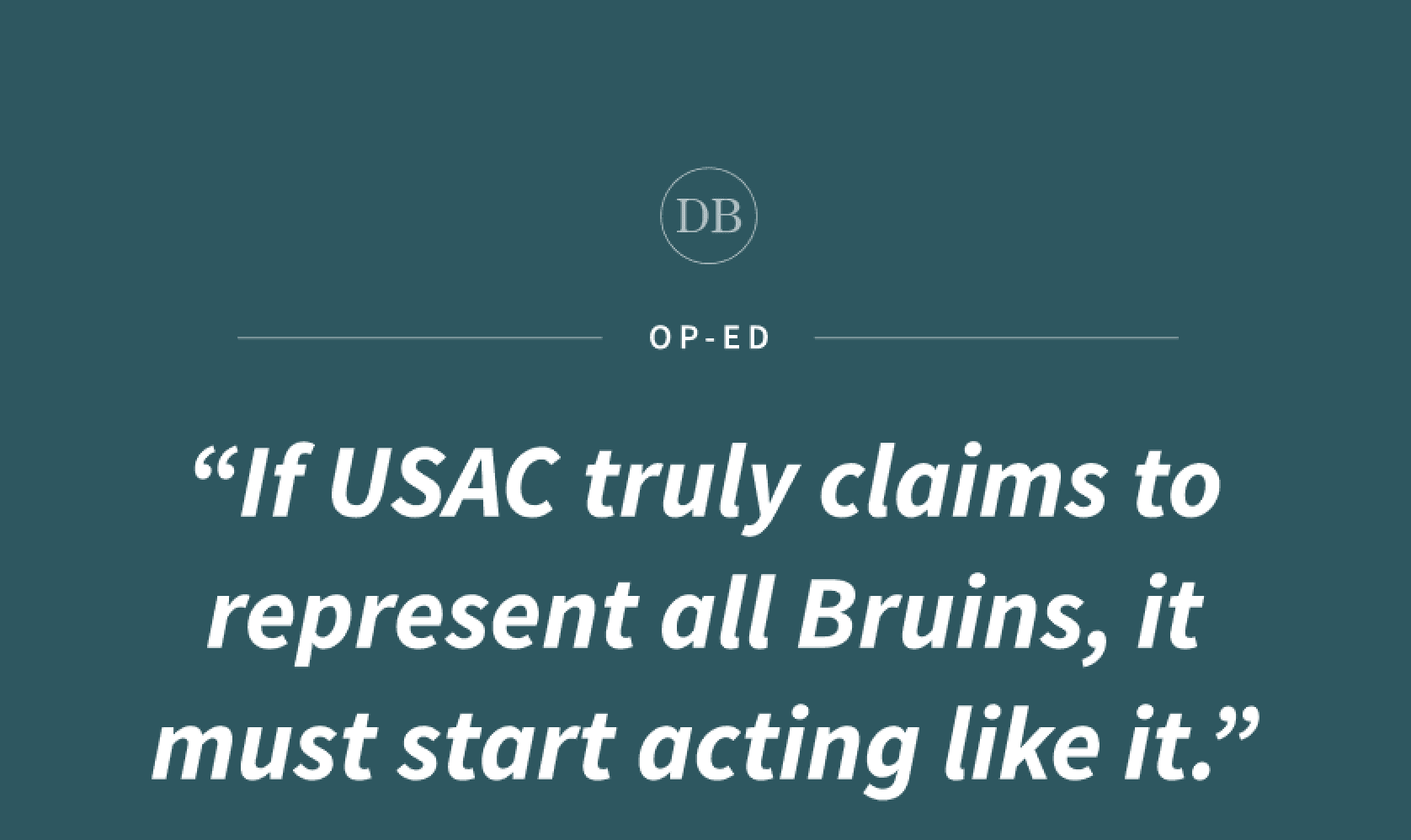 Op-ed: USAC must listen to, include transfer students to properly represent all Bruins